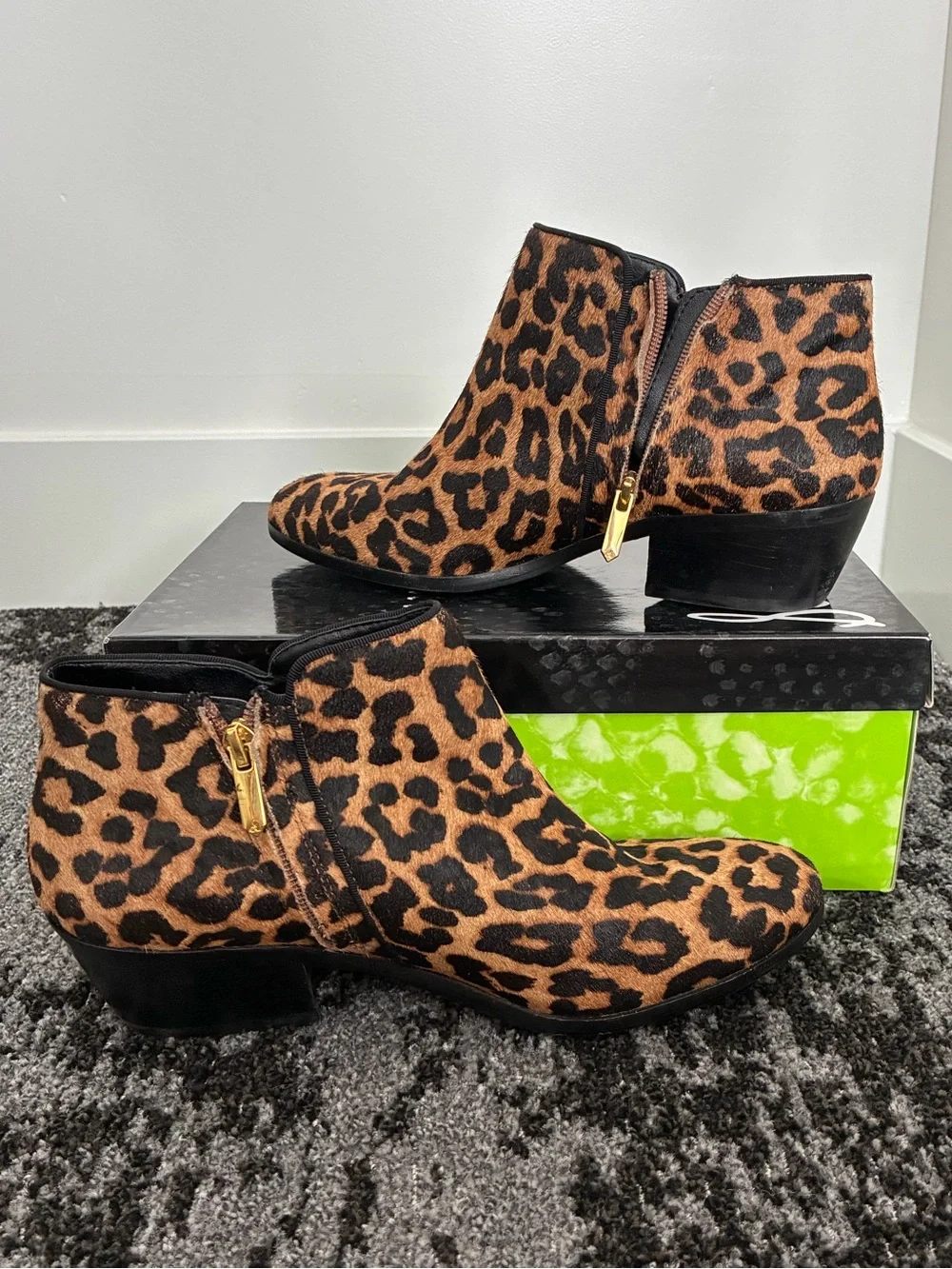 Sam Edelman Petty Leopard Brahma Ankle Boots